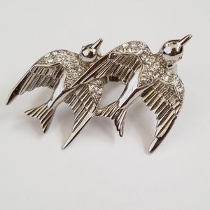 CC Skye Silver Toned with CZ Statement Ring size 6